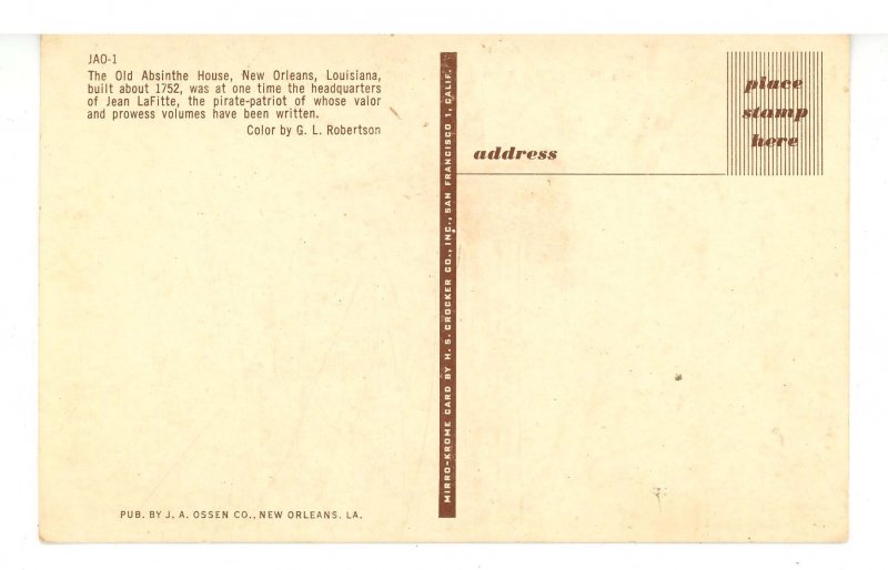 LA - New Orleans. Old Absinthe House