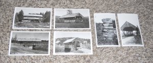 Lot Of 6 Pittsburg NH New Hampshire Covered Bridge Real Photo RPPC Postcards