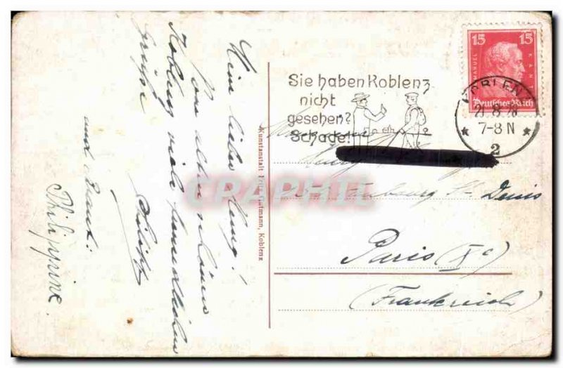 Old Postcard Koblenz Provinzialdenkmal Kaiser withelms Das Deutsche Eck Zusam...