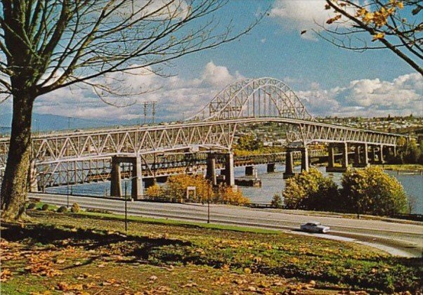 Canada British Columbia New Westminster Pattullo Bridge Across Fraser River