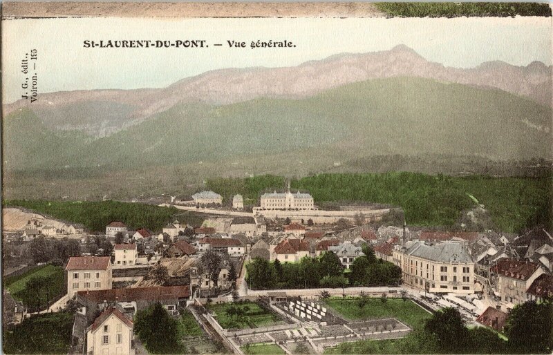 St Laurent Du Pont Vue Generale JG Voiron Postcard Divided Back DB UNP Unused 