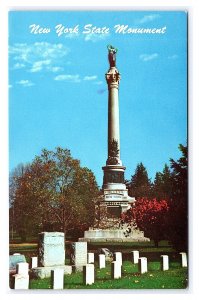 New York State Monument National Cemetery Gettysburg PA. Pennsylvania Postcard