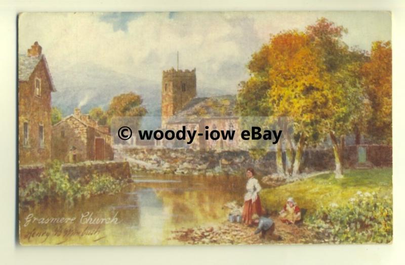 ar0101 - Grasmere Church & The Rothay, Artist - H.B.Wimbush - Postcard - Tuck's