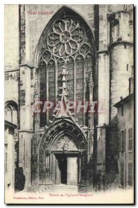 Old Postcard Toul Illustrates Portal of the church St Gengoult