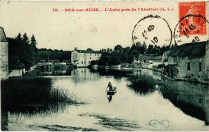 CPA BAR-sur-AUBE L'Aube pres de l'Abattoir Aube (100830)