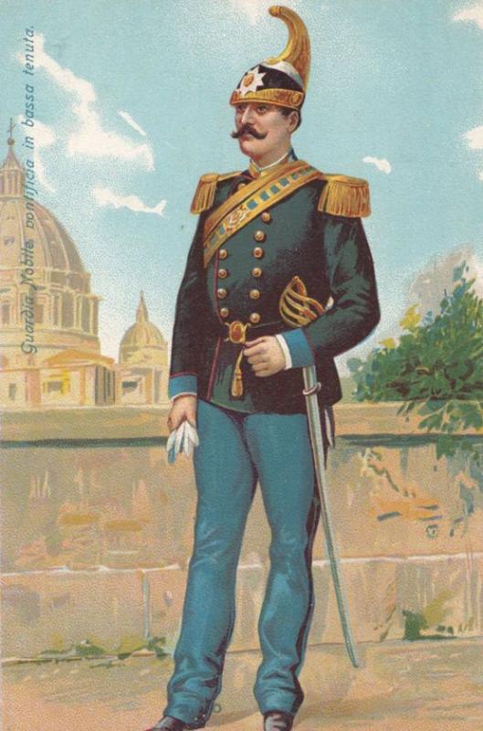 Guardia Nobile Pontificia In Bassa Tenuta Italian Military Uniform Army Postcard