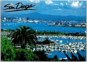 1989 San Diego California CA Point Loma Across Shelter Island Posted Postcard
