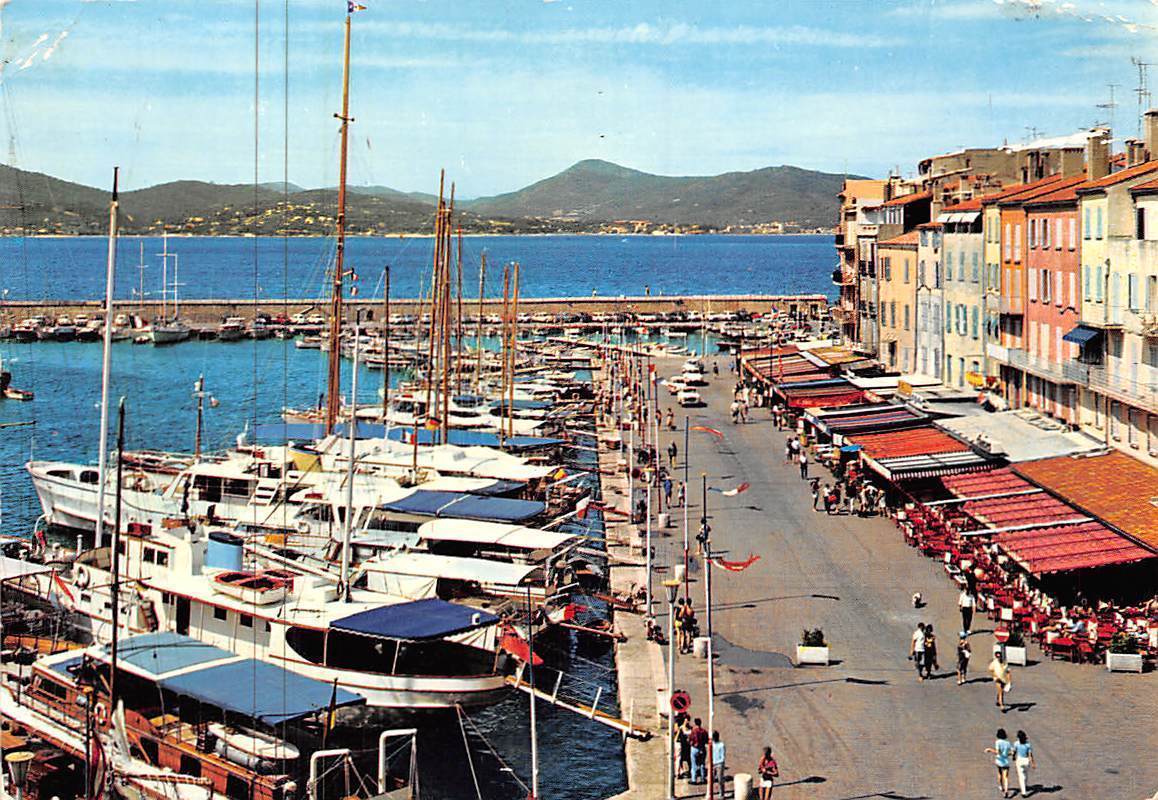 France Saint Tropez Var Le Quai Suffren la Cote d'Azur Promenade Port ...