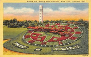 SPRINGFIELD, Massachusetts MA   HILLCREST PARK CEMETERY~Floral Clock   Postcard