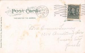 SPRINGFIELD MASSACHUSETTS STONE POST OFFICE & CUSTOM HOUSE UDB POSTCARD 1906