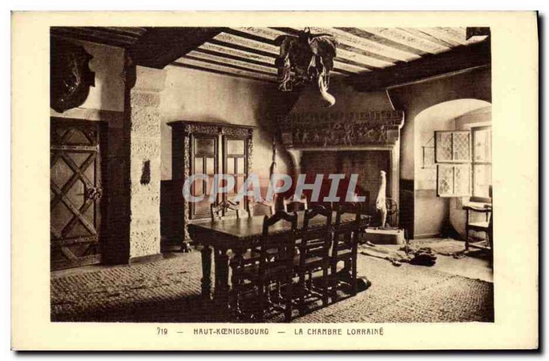 Postcard Old Hochk?nigsburg The room Lorraine