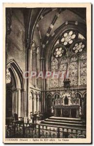 Old Postcard Dormans (Marne) Church of the XII century the Choir
