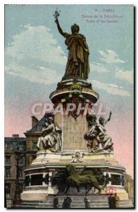 Postcard Old Paris Statue of the Republic