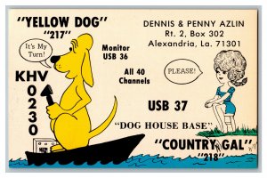 Postcard QSL Radio Card From Alexandria La. Louisiana KHV0230