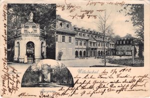 WILHELMSBAD GERMANY BRUNNEN~BERGRUINE~MULTI IMAGE PHOTO POSTCARD 1903