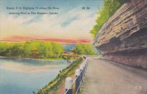 Scenic U S Highway 71 Along Elk River Entering Noel In The Missouri Ozarks Mi...