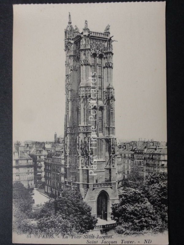 France PARIS La Tour Saint Jacques LL.84 by Levy early 1900's