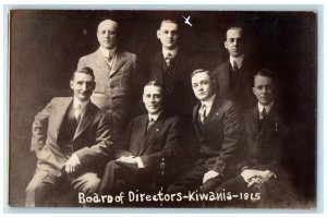 1915 Kiwanis Board Of Directors Detroit Michigan MI RPPC Photo Postcard 