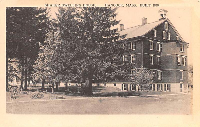 Dwelling House built 1830 Hancock, Massachusetts MA USA Shaker 1938 