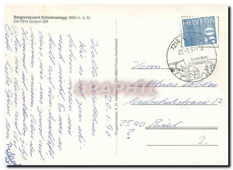 Postcard Modern Bergrestaurant Schwanzelleg