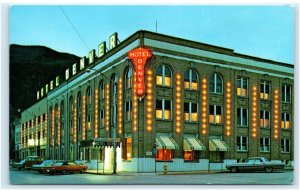 GLENWOOD SPRINGS, CO~ Roadside Neon HOTEL DENVER c1960s Garfield County Postcard 