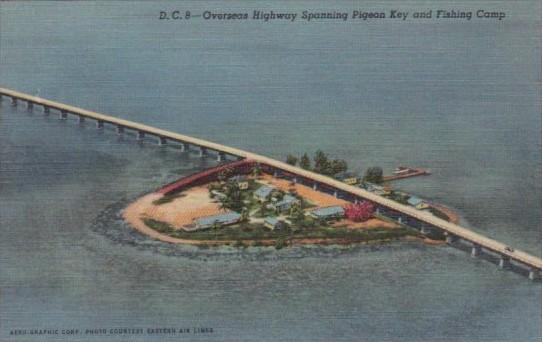 Florida Overseas Highway Spanning Pigeon Key and Fishing Camp In The Florida ...