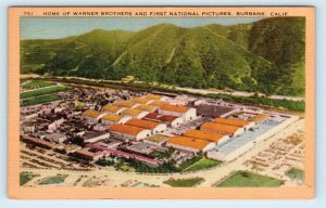 BURBANK,CA California~WARNER BROTHERS MOVIE STUDIOS c1940s  Postcard