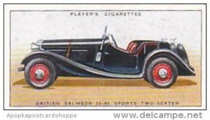Player Cigarette Card Motor Cars No 39 British Salmson 20-90 Sports Two Seater