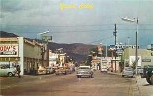 Automobiles Chevron Klamath Falls 1950s Yerba California Postcard Roberts 11126