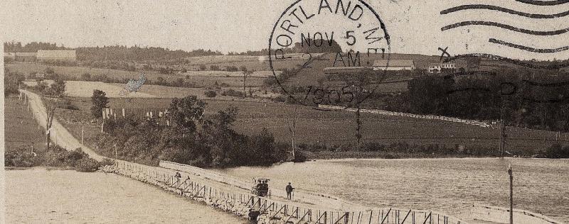 1905 RPPC Dexter ME Stone Bridge Silver Lake Milk Farm RARE REAL PHOTO Postcard