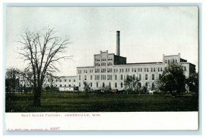 1905 Beet Sugar Factory, Janesville Wisconsin WI Unposted Antique Postcard 