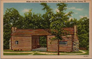 Miller and Kelso Residence Lincoln's New Salem IL Postcard PC298