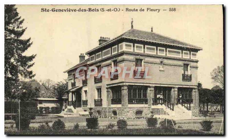 Old Postcard Ste Genevieve des Bois Fleury Road