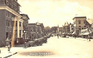 Newport VT Movie Marquee Captains Courage Business District Lewis Drug RPPC