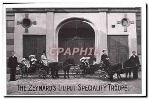 Old Postcard Foklore Nain The Zeynard & # 39s Liliput specialty Troupe Pony
