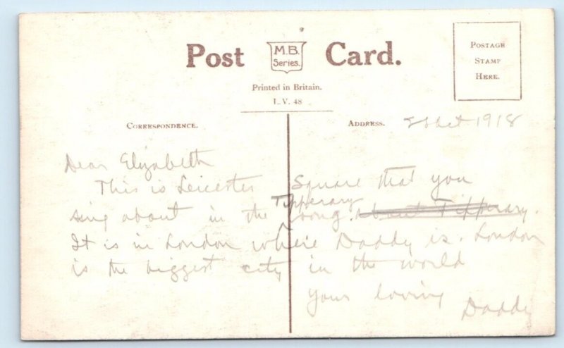 LONDON Leicester Square ENGLAND UK Postcard