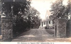 Entrance to Quarry Hill Gilbertsville NY Unused