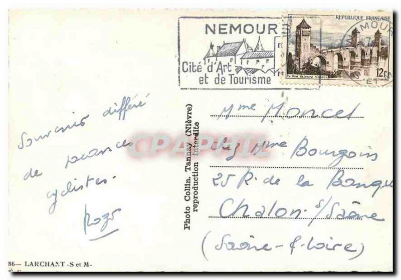Old Postcard Larchant S and M