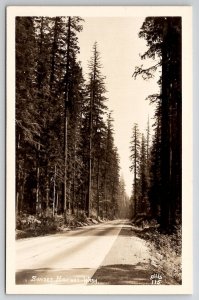 Sunset Highway Washington c1940s RPPC Real Photo Postcard L35