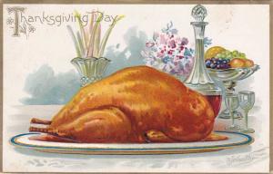 Thanksgiving Day Greeting - Turkey - a/s R J Wealthy - Tuck - pm 1908 - DB