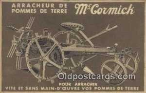 Arracheur De Pomes De Terre, McCormick Advertising Unused 