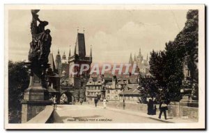 Old Postcard Praha Karluv has Hradcany