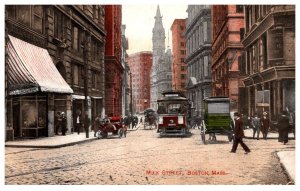 Massachusetts Boston Milk Street ,Trolley