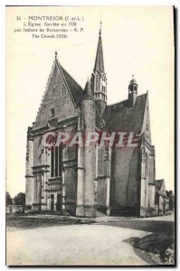 Old Postcard Montresor I and The Church Founded in 1520 by Imbert Bastarnay