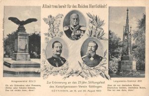 GOTTINGEN GERMANY ROYALTY MILITARY MULTI-VIEW POSTCARD (1905) (232)