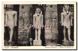 Postcard Ancient Egypt Egypt Luxor Temple of Ammon Statue of Ramses II