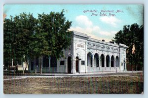 Moorhead Minnesota Postcard Rathskeller Thos. Erdel Prop c1910 Vintage Antique