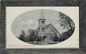 Postcard California Red Bluff Congregational Church frame Pacific 23-7606