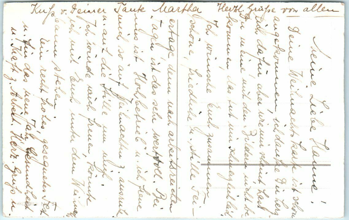 Frohe Weihnachten/Merry Christmas Greeting Card Holiday & Snow Scene