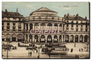 Old Postcard Rennes Theater Tram